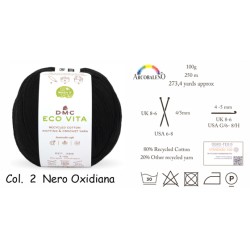 FILATO "ECO VITA" mm3.NERO...