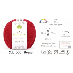 FILATO "ECO VITA" mm3.ROSSO...