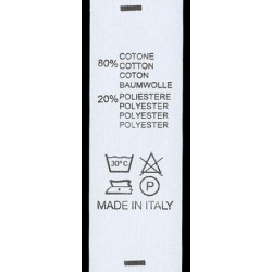 80% COTONE - 20% POLIESTERE
