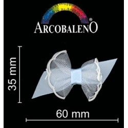 FIOCCO RASO+ORGANZA.AZZURRO...