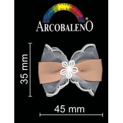 FIOCCO RASO+ORGANZA. BEIGE...