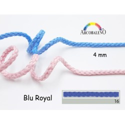 CORDONCINO TRECCIA 4mm.BLU...