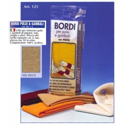 BORDO POLSI.BEIGE 100%COTONE