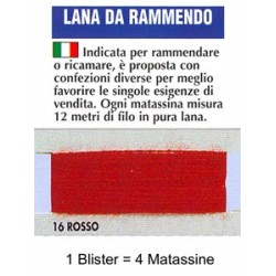 LANA RAMMENDO.ROSSO 100%...