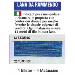 LANA RAMMENDO.TURCHESE 100%...