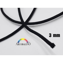 TUBOLARE ELASTICO mm3.NERO...