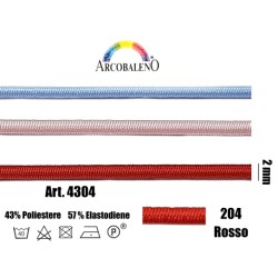 CORDONE ELASTICO mm2.ROSSO...