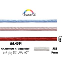 CORDONE ELASTICO mm2.PANNA...