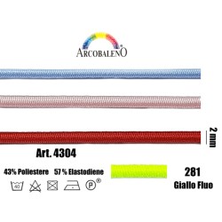 CORDONE ELASTICO mm2.GIALLO...