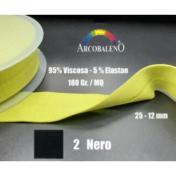 NASTRO MAGLINA mm25/12.NERO...