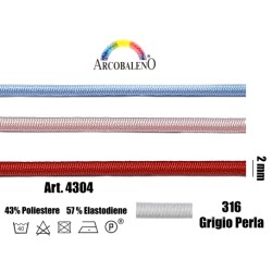 CORDONE ELASTICO mm2.GRIGIO...