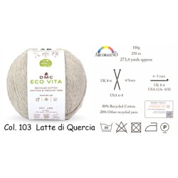 FILATO "ECO VITA" mm3.LATTE...