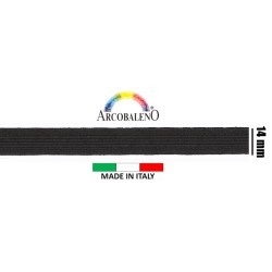TRECCIA ELASTICA mm 14.NERO...