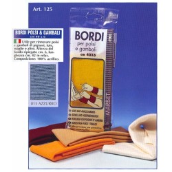 BORDO POLSI.AZZURRO 100%COTONE