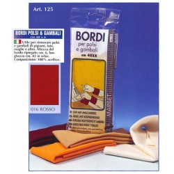 BORDO POLSI.ROSSO 100%COTONE
